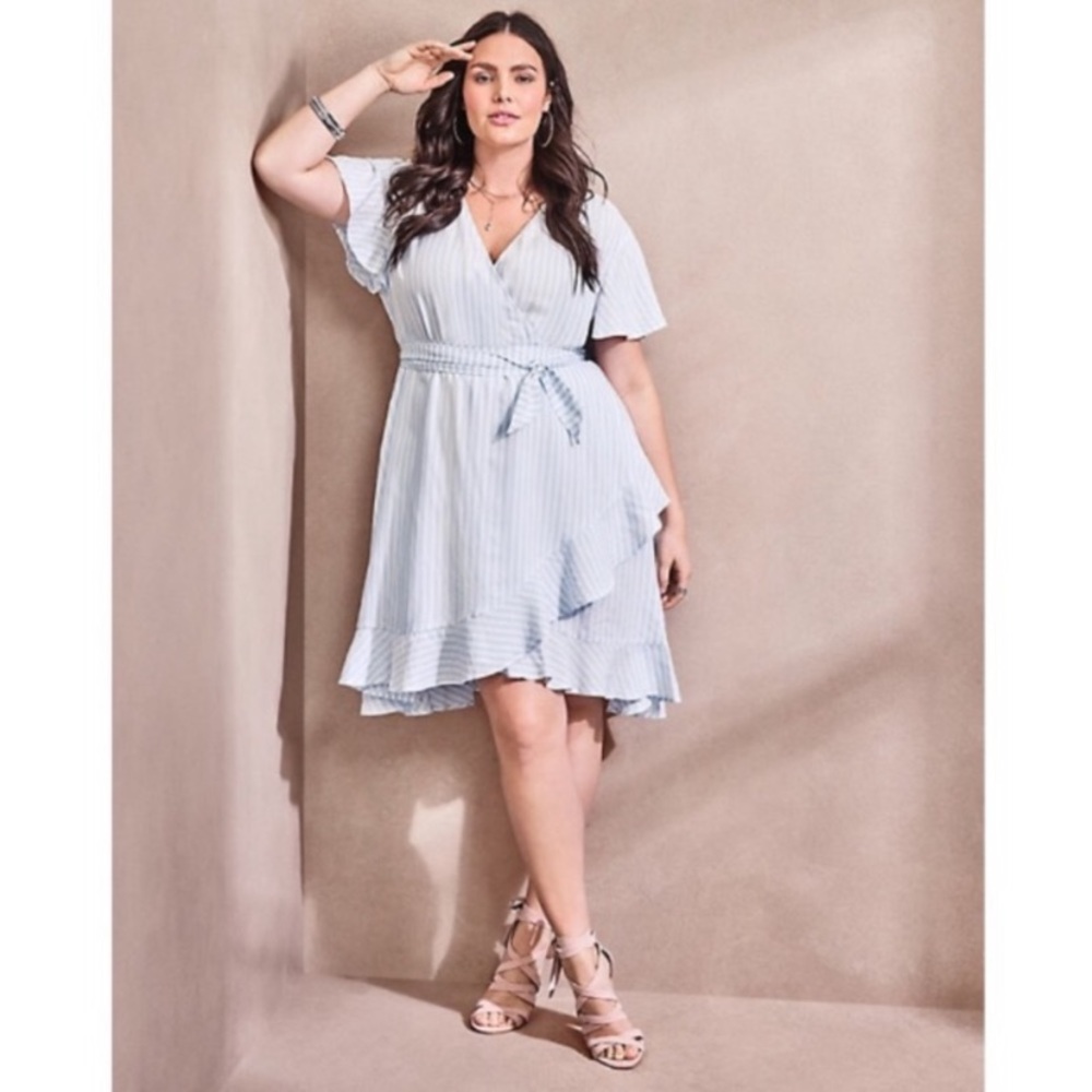 Torrid Striped Ruffle Dress Size 3x